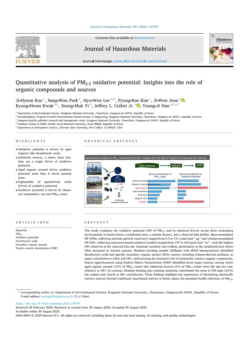 Quantitative analysis of PM2.5 oxidative potential Insights into the role of organic compounds and sources_1.jpg