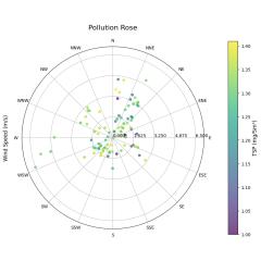 관측 데이터 시각화 (오염장미)